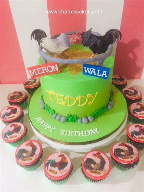 sabungero cake design|Sabongero ( Cockfighting ) Cake .